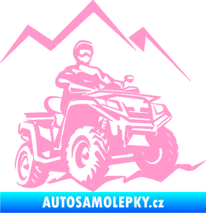 Samolepka Čtyřkolka 007 pravá světle růžová