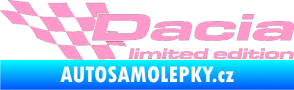 Samolepka Dacia limited edition levá světle růžová