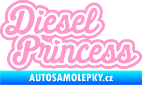 Samolepka Diesel princess nápis světle růžová