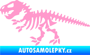 Samolepka Dinosaurus kostra 001 levá světle růžová