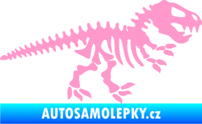 Samolepka Dinosaurus kostra 001 pravá světle růžová