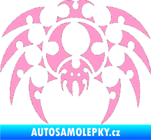 Samolepka Pavouk 012 světle růžová