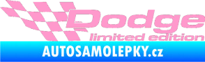 Samolepka Dodge limited edition levá světle růžová