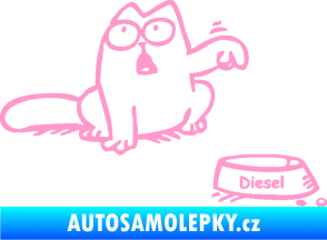 Samolepka Dolej diesel - pravá světle růžová