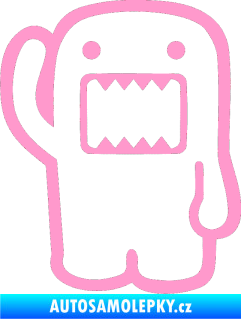 Samolepka Domo 001 levá hello světle růžová