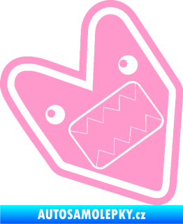 Samolepka Domo 019 wakaba jdm znak levá světle růžová
