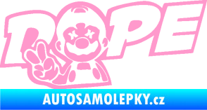 Samolepka Dope nápis s klaunem světle růžová