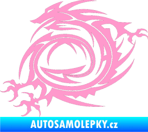 Samolepka Dragon 002 levá světle růžová