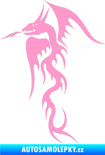 Samolepka Dragon 013 levá světle růžová