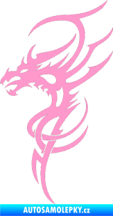 Samolepka Dragon 017 levá světle růžová