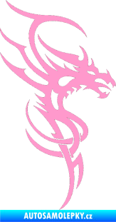 Samolepka Dragon 017 pravá světle růžová