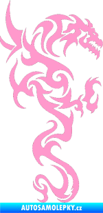 Samolepka Dragon 019 pravá světle růžová
