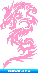 Samolepka Dragon 022 levá světle růžová