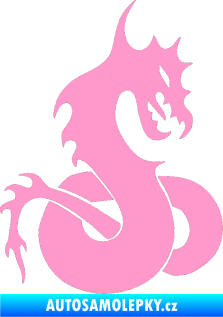 Samolepka Dragon 031 pravá světle růžová