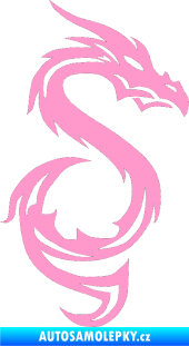 Samolepka Dragon 033 pravá světle růžová