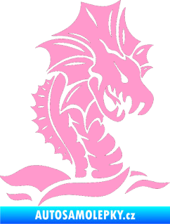 Samolepka Dragon 040 pravá světle růžová