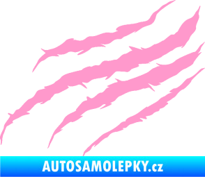Samolepka Drápanec 001 levá světle růžová