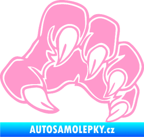 Samolepka Drápy 001 pravá světle růžová
