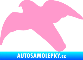 Samolepka Dravec na sklo 003 levá světle růžová