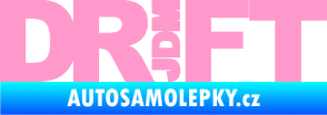 Samolepka Drift 008  nápis JDM světle růžová