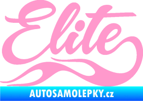 Samolepka Elite nápis světle růžová