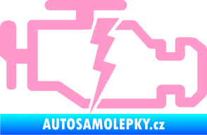 Samolepka Engine fail 002 motor světle růžová
