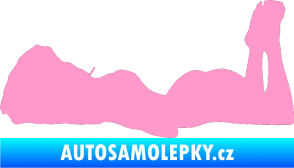 Samolepka Erotická žena 034 levá světle růžová