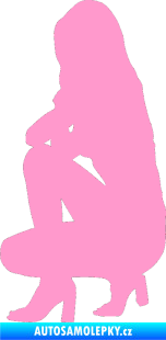 Samolepka Erotická žena 044 levá světle růžová