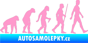 Samolepka Evoluce 001 pravá světle růžová