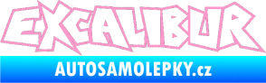 Samolepka Excalibur obrys světle růžová