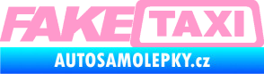 Samolepka Fake taxi nápis světle růžová