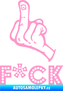 Samolepka F*CK 002  nápis  světle růžová