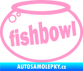 Samolepka Fishbowl akvárium světle růžová