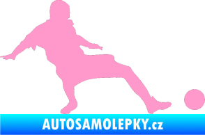 Samolepka Fotbalista 005 pravá světle růžová