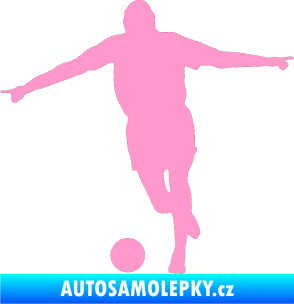 Samolepka Fotbalista 015 levá světle růžová