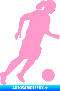 Samolepka Fotbalista 018 pravá světle růžová