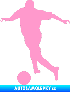 Samolepka Fotbalista 030 levá světle růžová