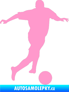 Samolepka Fotbalista 030 pravá světle růžová
