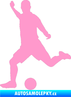 Samolepka Fotbalista 031 levá světle růžová