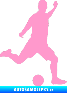 Samolepka Fotbalista 031 pravá světle růžová