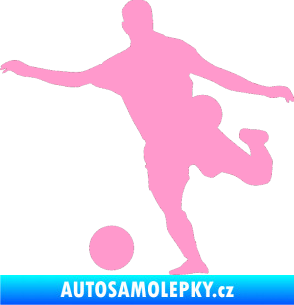 Samolepka Fotbalista 032 levá světle růžová