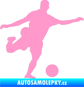 Samolepka Fotbalista 032 pravá světle růžová
