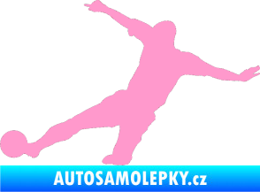 Samolepka Fotbalista 037 levá světle růžová