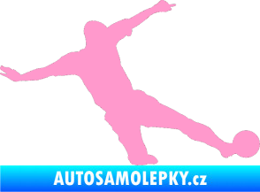 Samolepka Fotbalista 037 pravá světle růžová