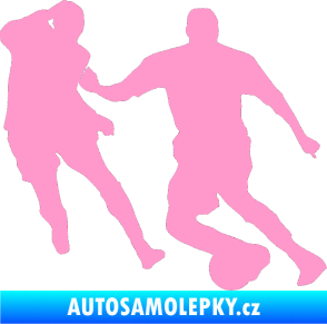 Samolepka Fotbalista 045 pravá světle růžová