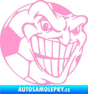 Samolepka Fotbalový míč 002 pravá světle růžová