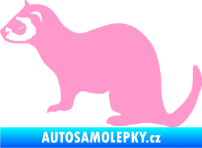 Samolepka Fretka 001 levá světle růžová