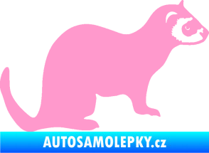 Samolepka Fretka 001 pravá světle růžová