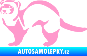 Samolepka Fretka 002 levá světle růžová