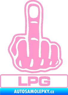 Samolepka Fuck off LPG světle růžová